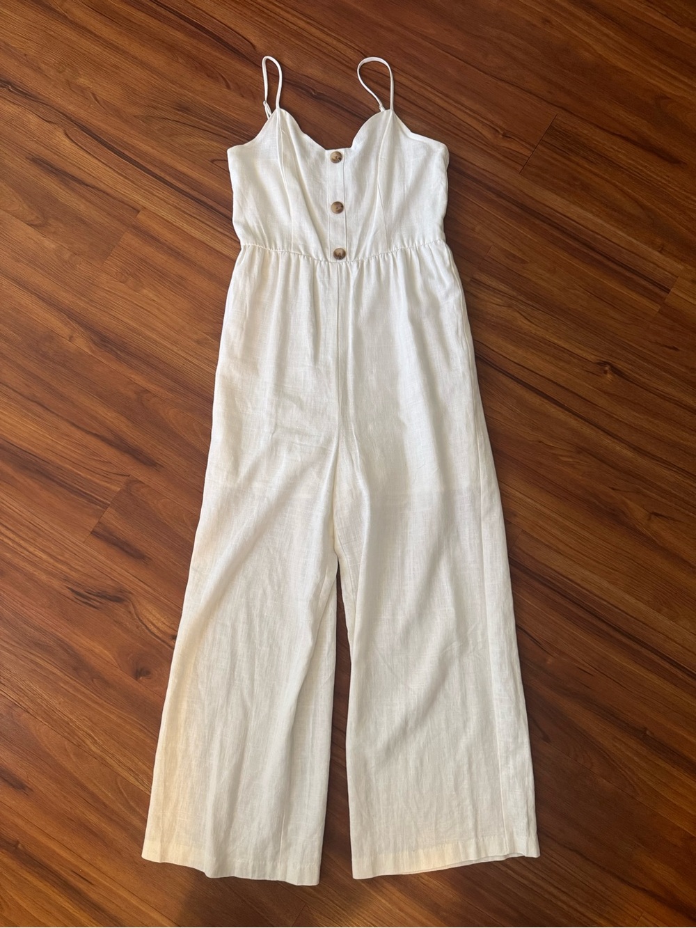 Copper key cream colored jumpsuit